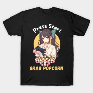 Gamer girl Popcorn fun T-Shirt